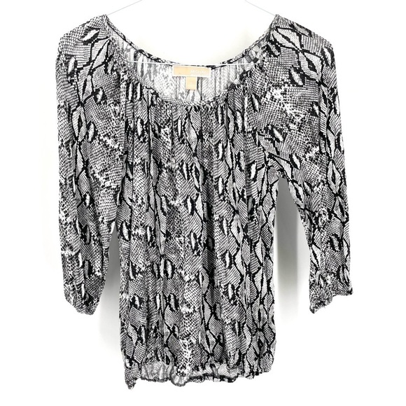 Michael Michael Kors MK Snake Print Blouse Top - Picture 1 of 6
